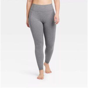 All in Motion Women's Simplicity Mid-Rise Leggings 27"  Charcoal Heather 3X